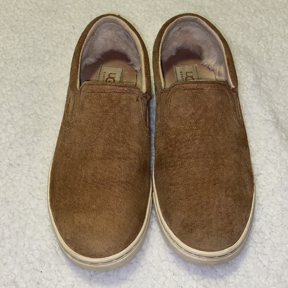 UGG Chestnut suede leather slip-ons -size 7 - Picture 1 of 6